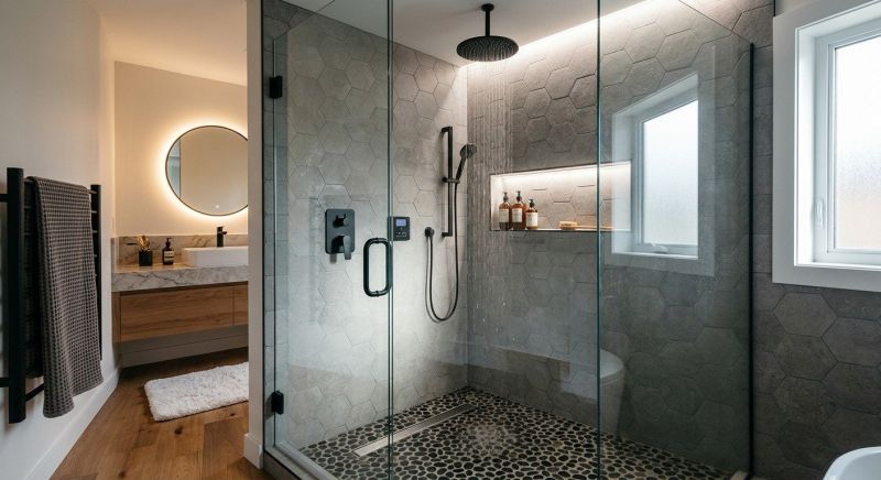 Granite Shower Installation in Addison County, VT